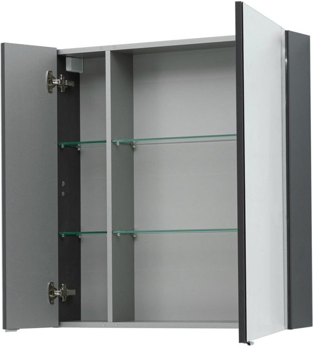 Приобрести aquanet зеркальный шкаф алвита 80 см, серый антрацит