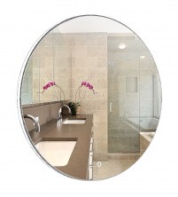 Azario Зеркало Плаза 65х65 см c подсветкой, сенсор выключатель, часы CS00066259