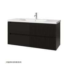 Caprigo Тумба с раковиной TERMIN-Smalty META 120 см, графит, эмаль