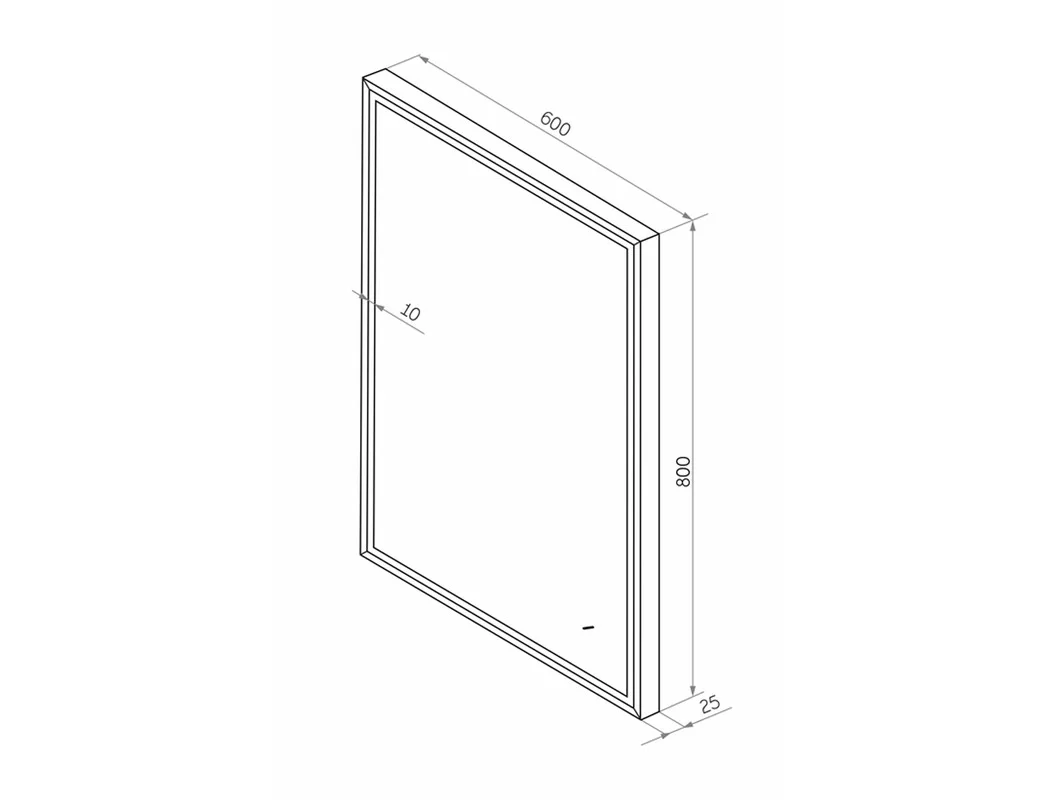 Приобрести continent зеркало с подсветкой meridian white 60х80 см, белое