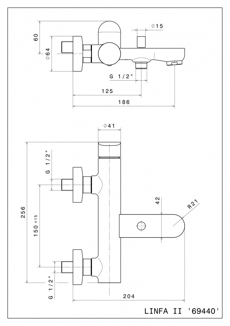 Приобрести kerama marazzi смеситель для ванны ole, черный матовый 69440ckm.01.093