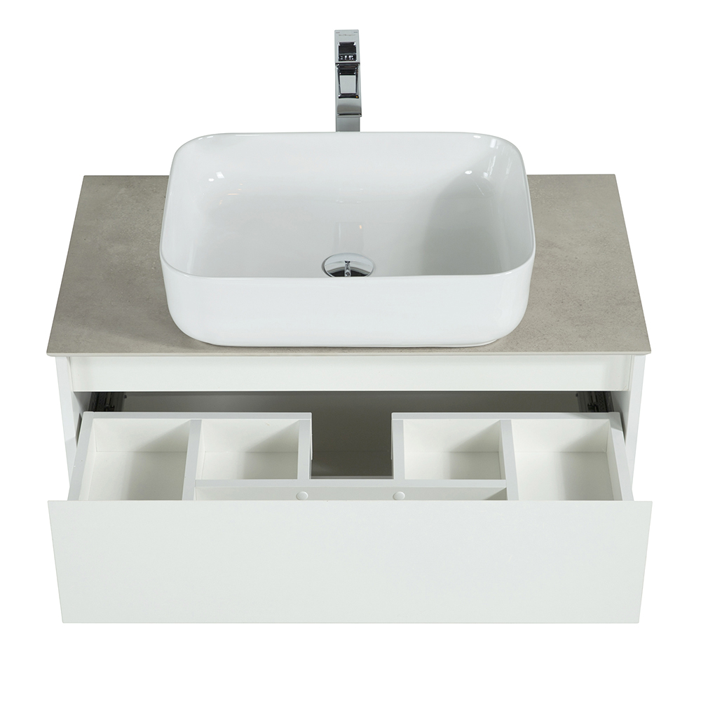 Приобрести belbagno тумба со столешницей kraft 80 см, подвесная bianco opaco