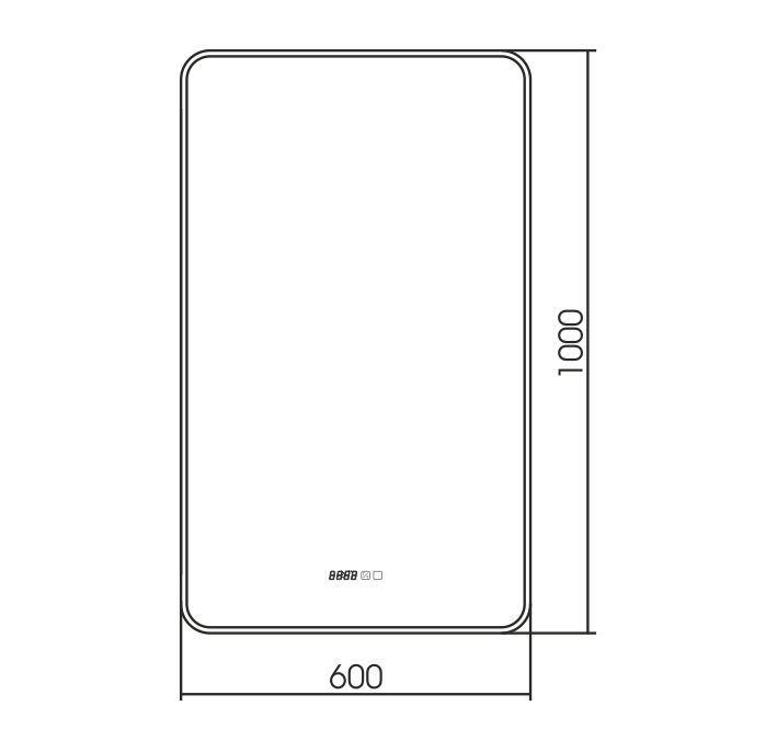 Приобрести azario зеркало incanto 600*1000 - 3.1 жк-часы, подогрев, сенсор выкл