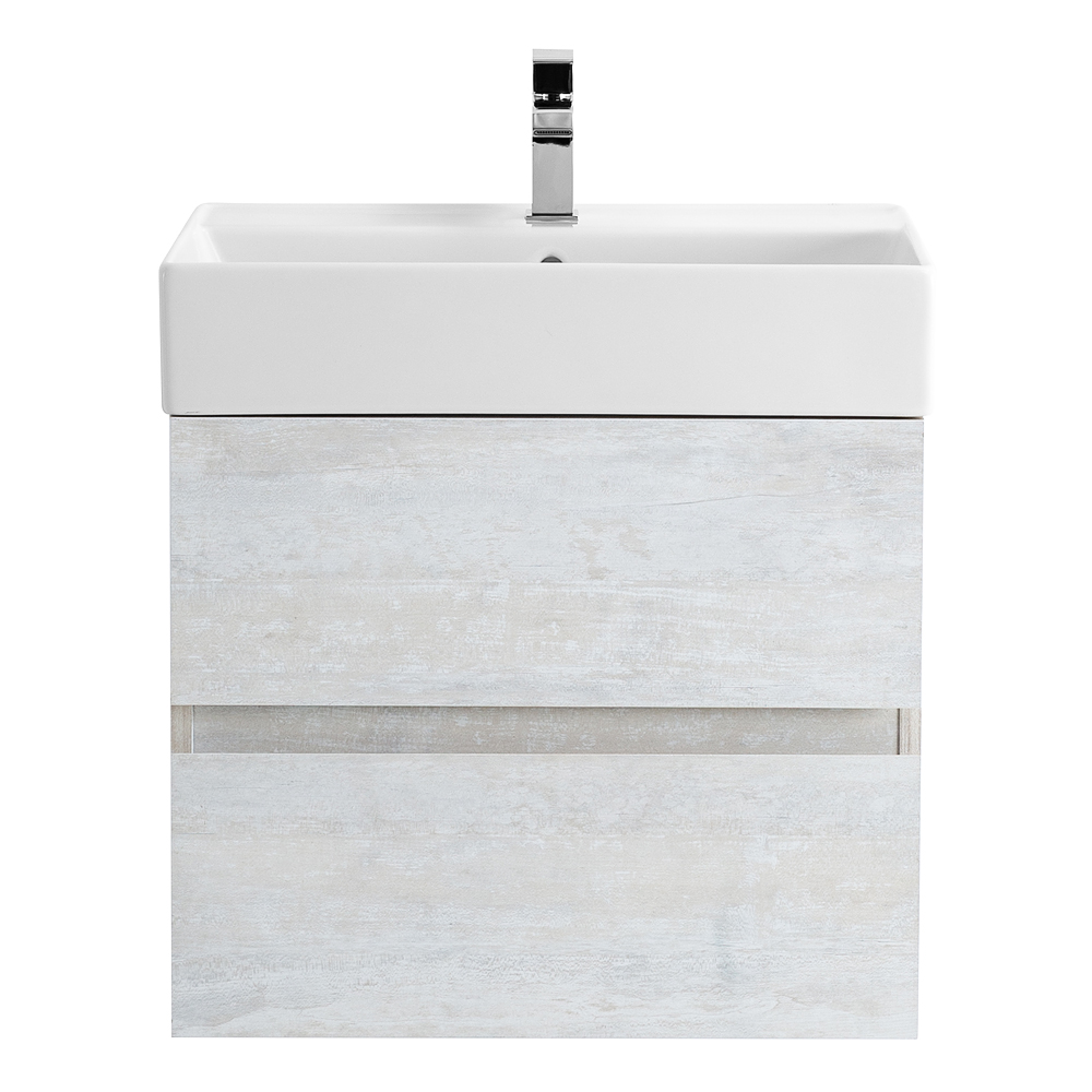 Приобрести cezares тумба подвесная с раковиной molveno 46 60 см legno bianco, белый глянец molveno 46-60-2c-so-lb