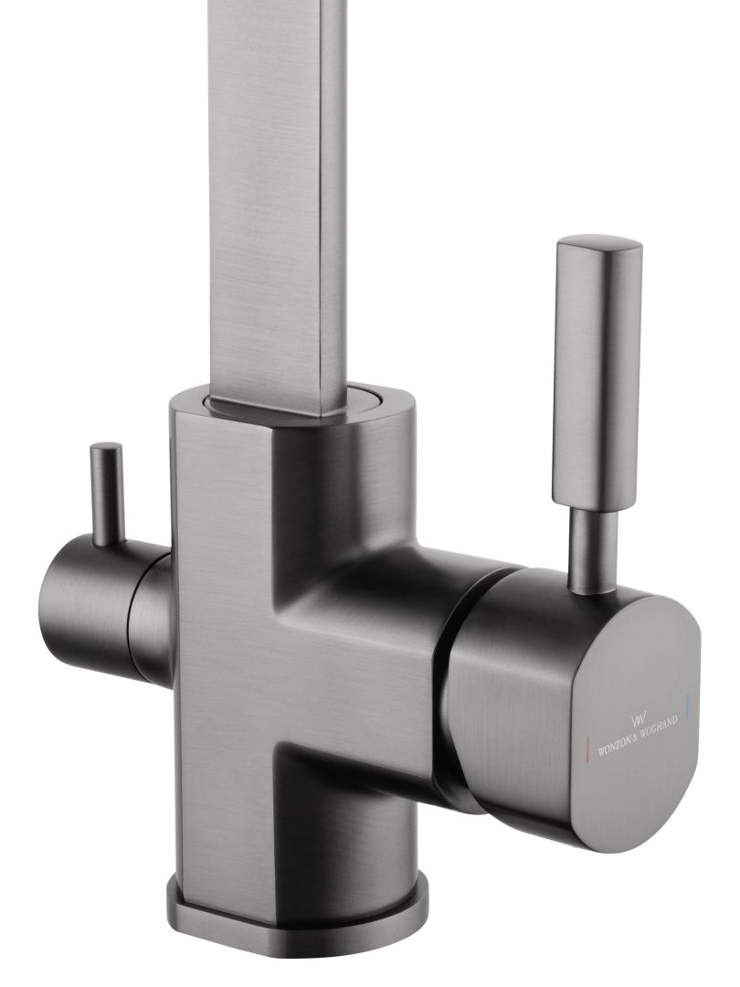 Приобрести смеситель для кухни с подключением фильтра wonzon & woghand, темный графит (ww-88458003-bgm)