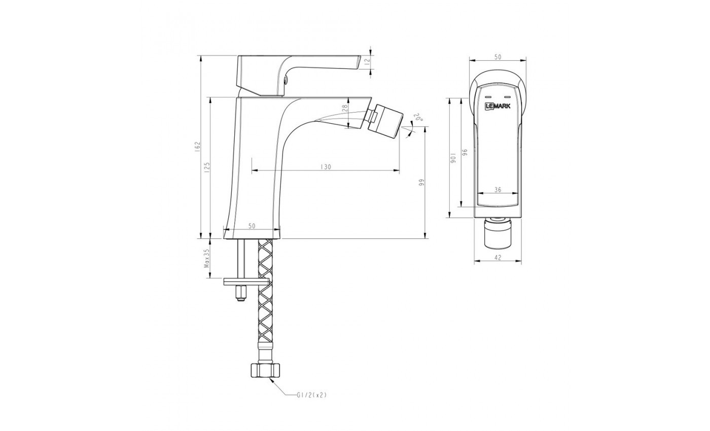 Приобрести lemark смеситель для биде ursus, черный lm7208bl