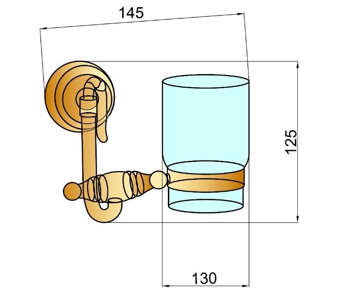 Приобрести boheme стакан для зубных щеток medici, бронза 10604