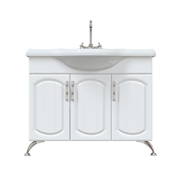 Приобрести mirsant тумба напольная мия 105 см с раковиной america -105, белая ут000033245