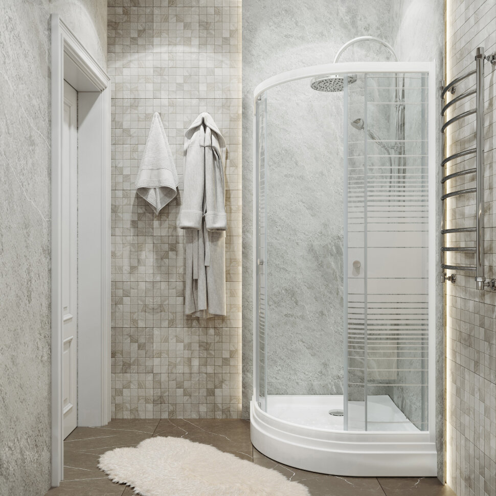 Приобрести тритон душевое ограждение стандарт а аква полосы 100х100 см, белая с узором щ0000025927