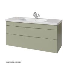 Caprigo Тумба с раковиной LENTO 120 см, зеленая, эмаль