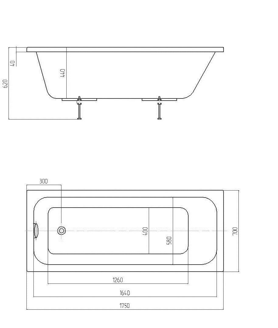 Приобрести акриловая ванна aquatek мия 175х70 см
