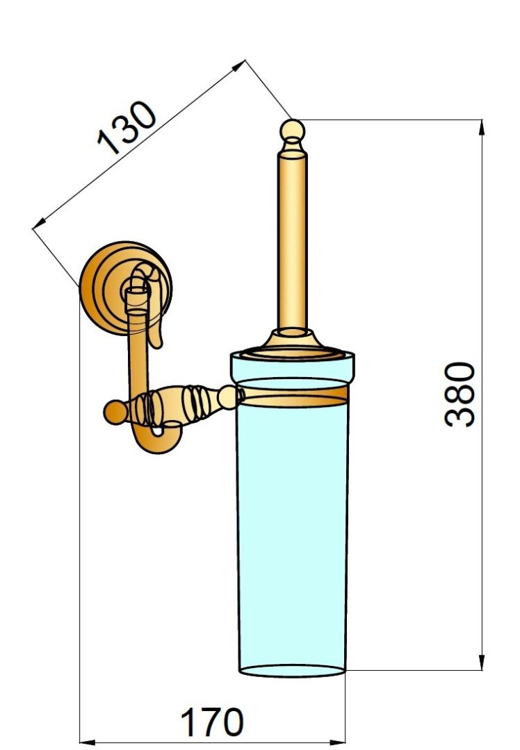 Приобрести boheme ершик для унитаза medici, бронза 10614