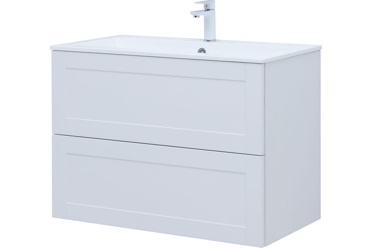 Приобрести aquanet тумба с раковиной терра 90 см, белая матовая