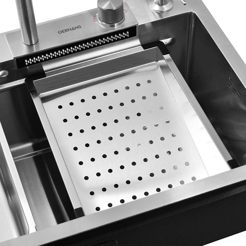 Приобрести gerhans кухонная мойка 75х45 см, функциональная, сатин