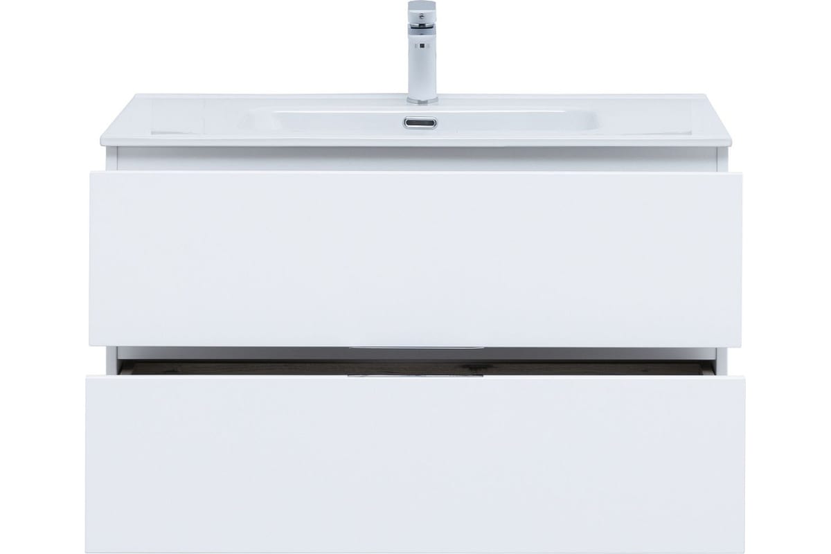 Приобрести aquanet тумба с раковиной алвита new 90 см, 2 ящика, белая матовая
