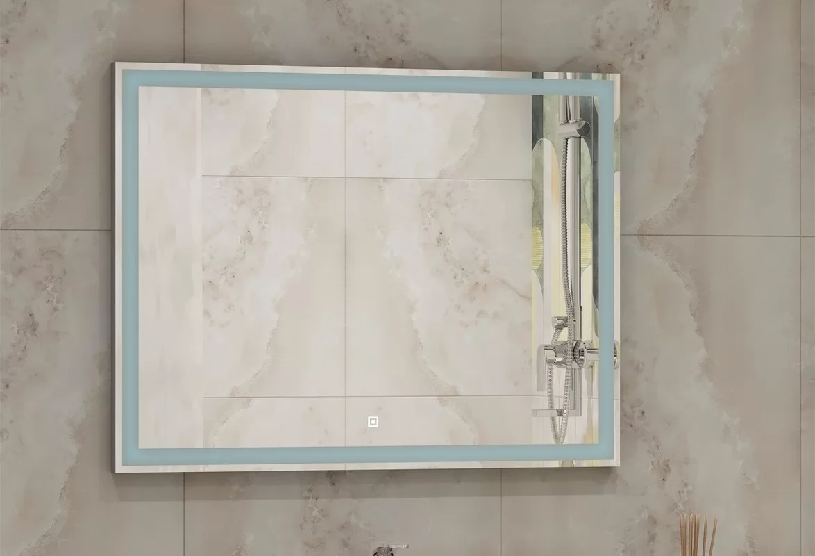 Приобрести continent зеркало с подсветкой mercury 90х70 см, белое