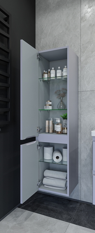 Приобрести caprigo пенал подвесной forte 35 см, левосторонний, темно серый 36150l-sf028