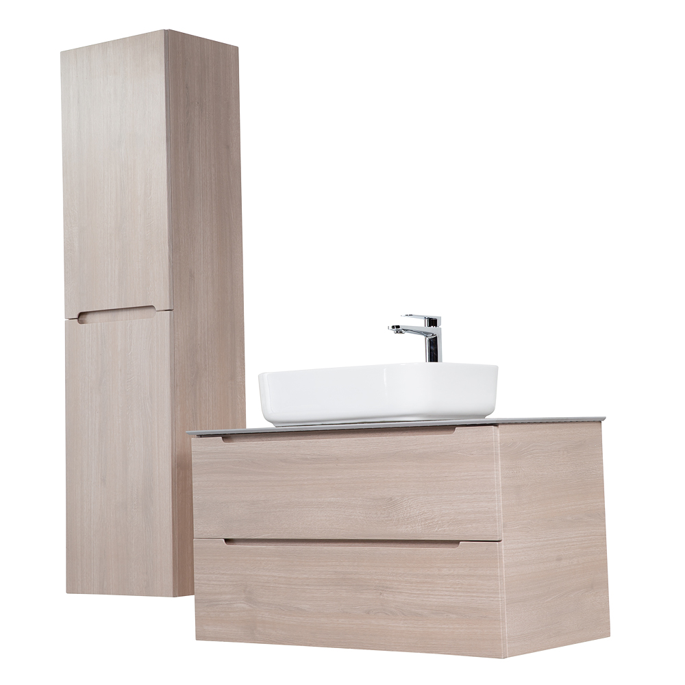 Приобрести belbagno тумба со столешницей etna 80 см, подвесная rovere grigio