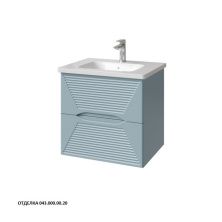 Caprigo Тумба с раковиной MODO-Smalty Terza 60 см, голубая, эмаль