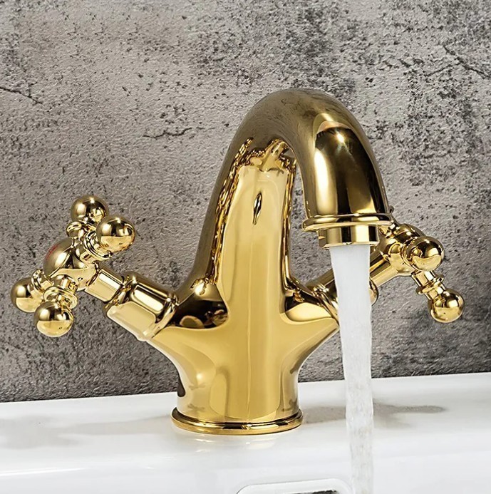 Приобрести gappo смеситель для раковины g1089-6, золото 16658