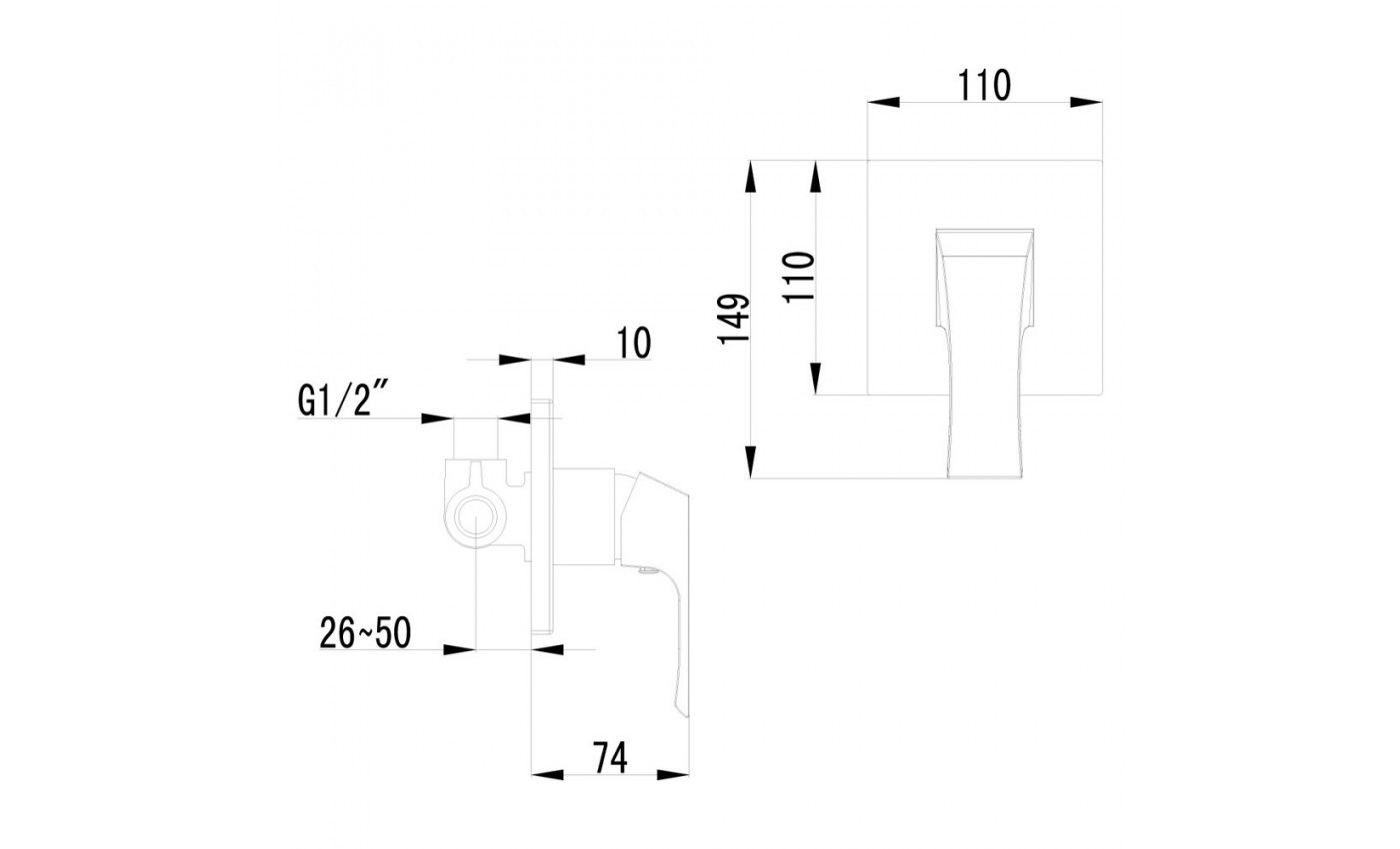 Приобрести lemark смеситель для душа unit, скрытый монтаж, хром lm4523c