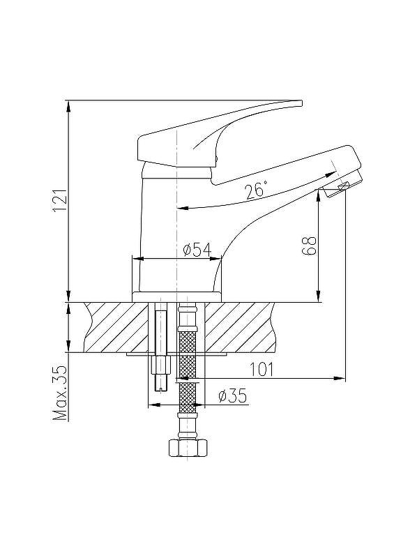 Приобрести haiba смеситель для раковины 121мм, хром hb-1013