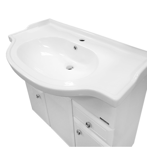 Приобрести сomforty тумба с раковиной "сочи-100" белый глянец