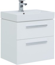 Aquanet Тумба с раковиной Nova 60 см, белая (2 ящика)