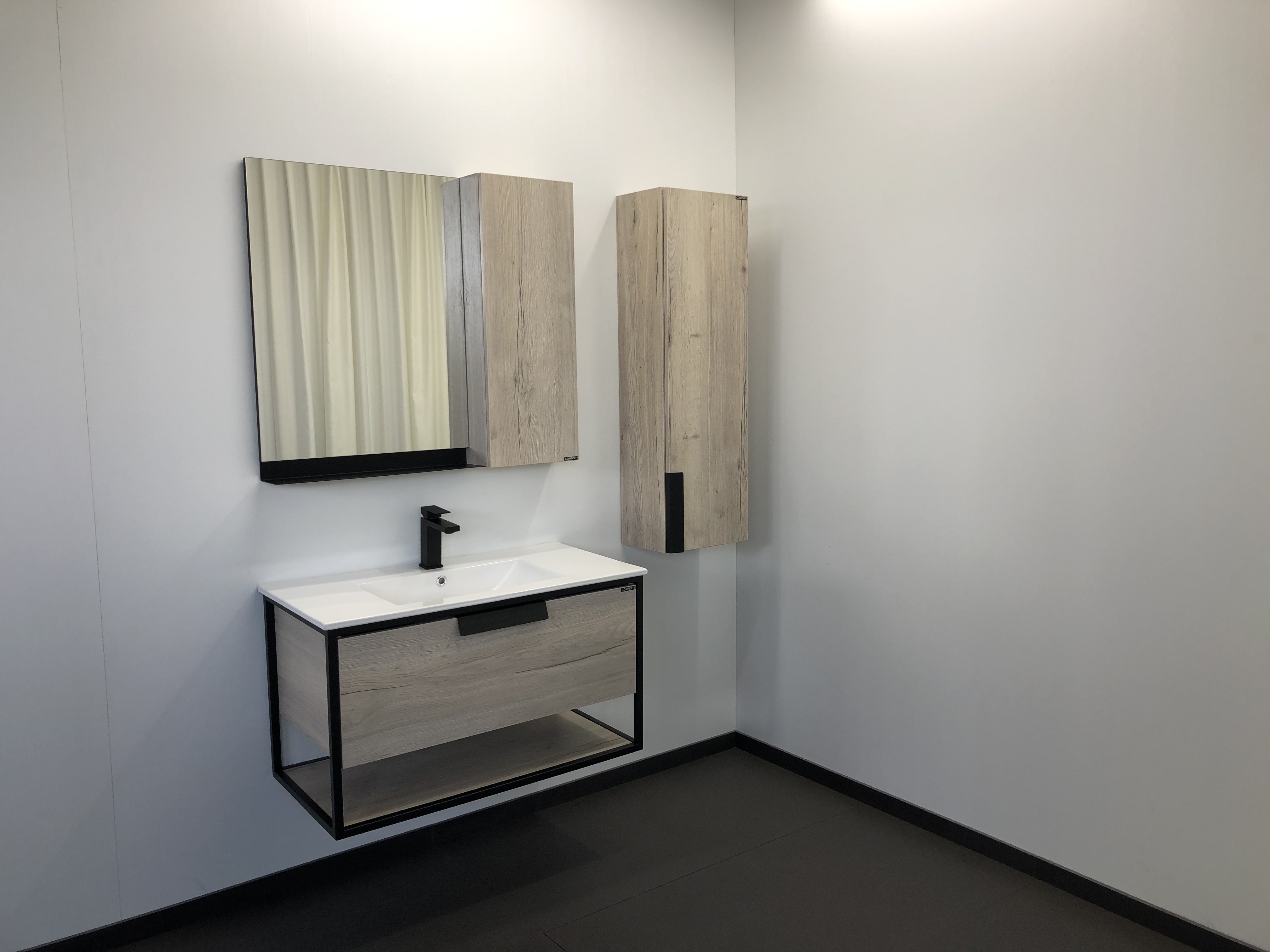 Приобрести сomforty зеркало-шкаф "бонн-90", дуб дымчатый