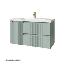 Caprigo Тумба с раковиной TERMIN-Smalty STRIPE 100 см, левая, зеленая, эмаль