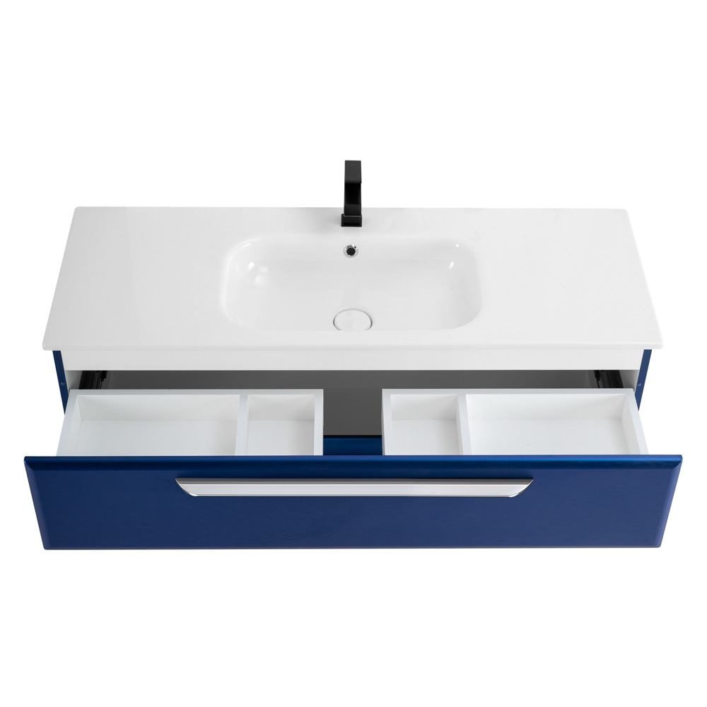 Приобрести cezares тумба подвесная с раковиной eco-cer 120 см sapfiro, синяя eco-cer-1200-2c-so-spf-p