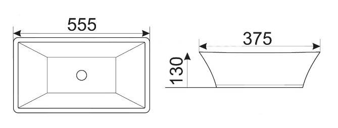 Приобрести раковина-чаша ceramalux 55 см 9212