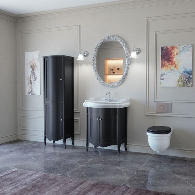 Приобрести caprigo пенал trevi 50 см, левый, черный, эмаль