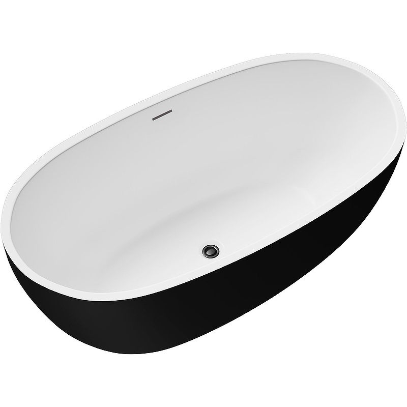 Приобрести grossman отдельностоящая ванна classic 170x87 см, черная матовая gr-2503mb