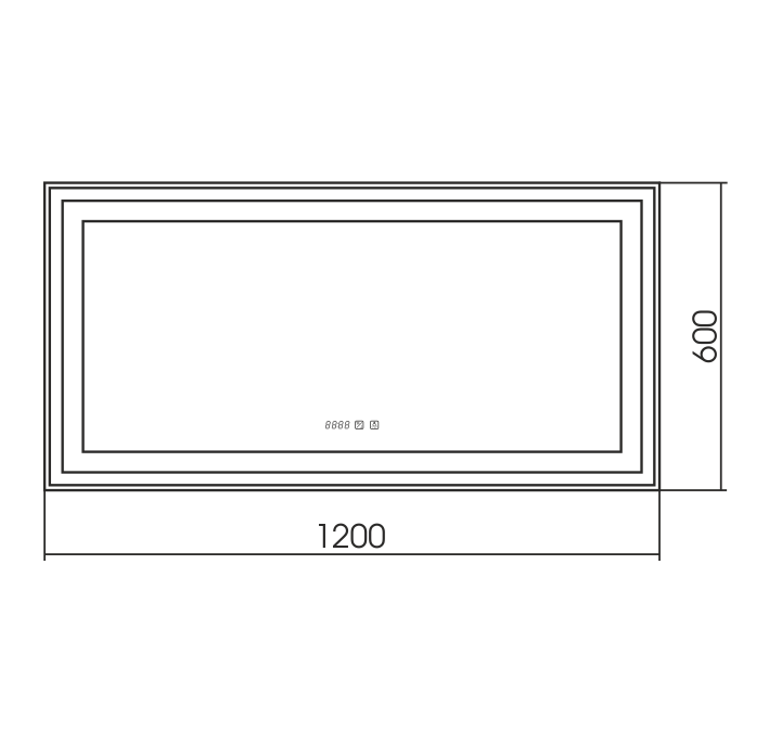 Приобрести azario зеркало лира 120х60 см, белый, с подсветкой, сенсорный выключатель, часы, подогрев led-00002335