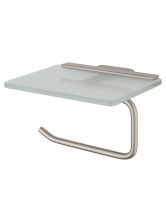 Держатель для туалетной бумаги с полкой WONZON & WOGHAND GRAFFITY, Брашированный никель (WW-9326-BN)