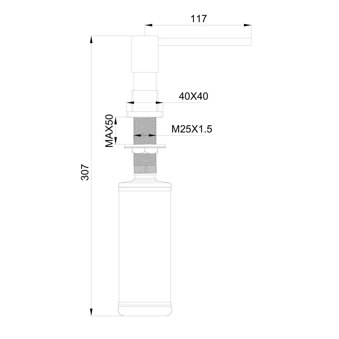 Приобрести дозатор мыла wonzon & woghand, брашированный никель (ww-88sd01-bn)