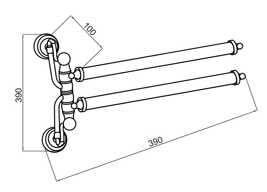 Приобрести boheme полотенцедержатель medici, бронза 10616