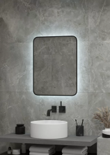 Continent Зеркало с подсветкой Torry 60х70 см, черное