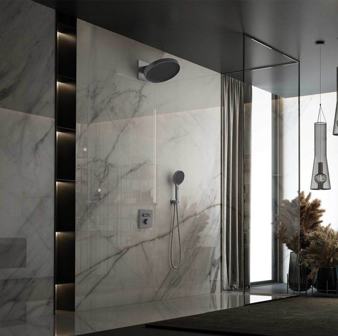 Приобрести vincea встраиваемая душевая система inspire, оружейная сталь vsfw-3i21mt3gm