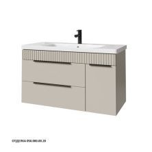 Caprigo Тумба с раковиной MONBAR-Smalty 100 см, правая, бежевая, эмаль