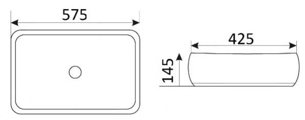 Приобрести раковина-чаша ceramalux 56 см 9243
