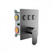 Raglo Встраиваемый смеситель для душа, кнопочное управление, графит R50.273.09