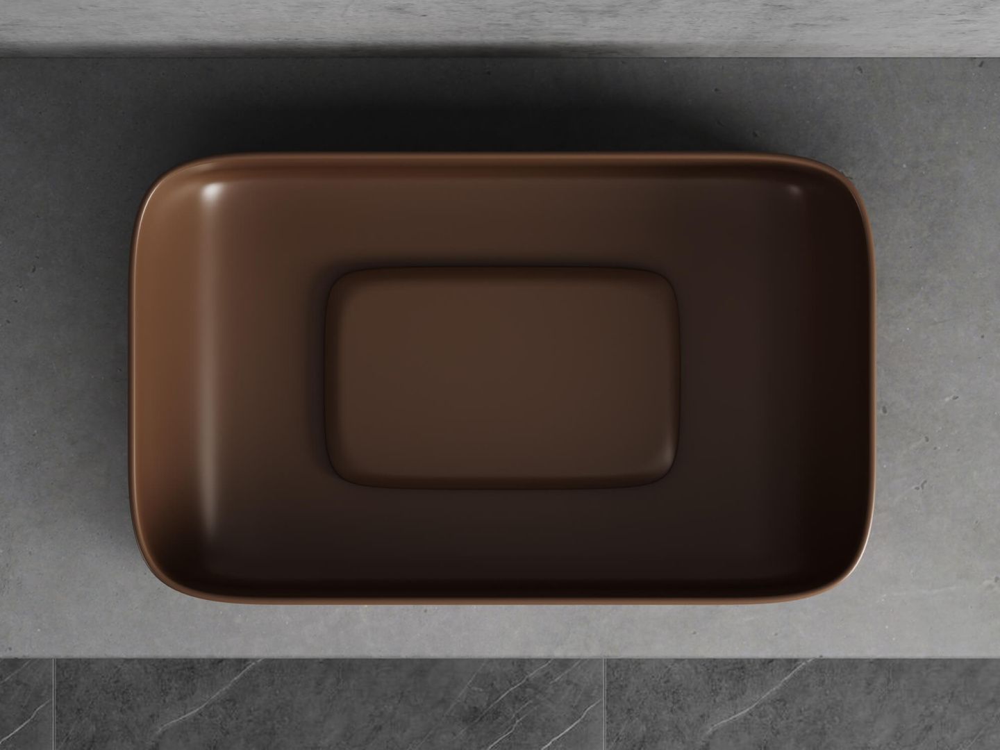 Приобрести hayzburg накладная раковина чаша 61х38 см, кофеин матовая hb-0033-60mdb