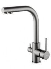 Смеситель для кухни c подключением фильтра WONZON & WOGHAND, Темный графит (WW-88458005-BGM)