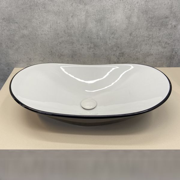 Приобрести comforty раковина 7811abw 62х34 см, черный/белый