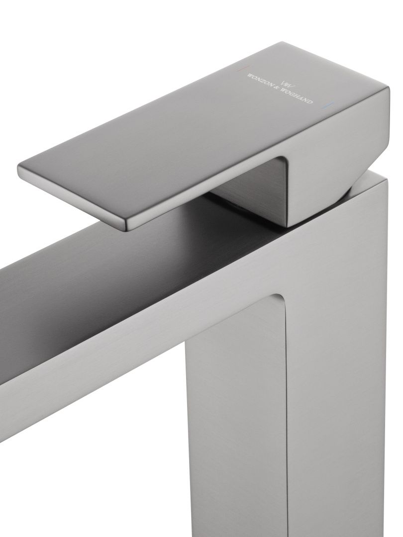 Приобрести смеситель для раковины высокий wonzon & woghand cube, темный графит (ww-88239016-bgm)