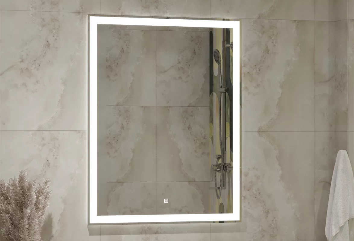 Приобрести continent зеркало с подсветкой mercury 70х90 см, белое