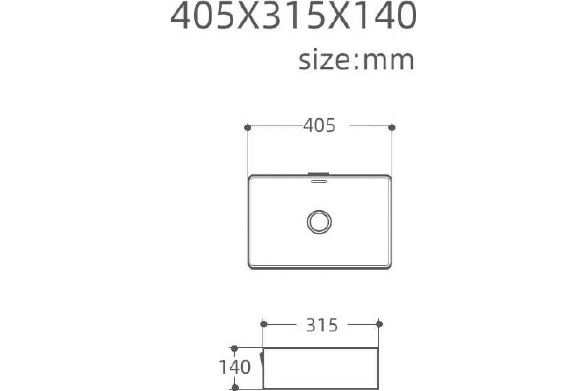 Приобрести aquanet раковина perfect-1-mb 40х31 см, черный матовый