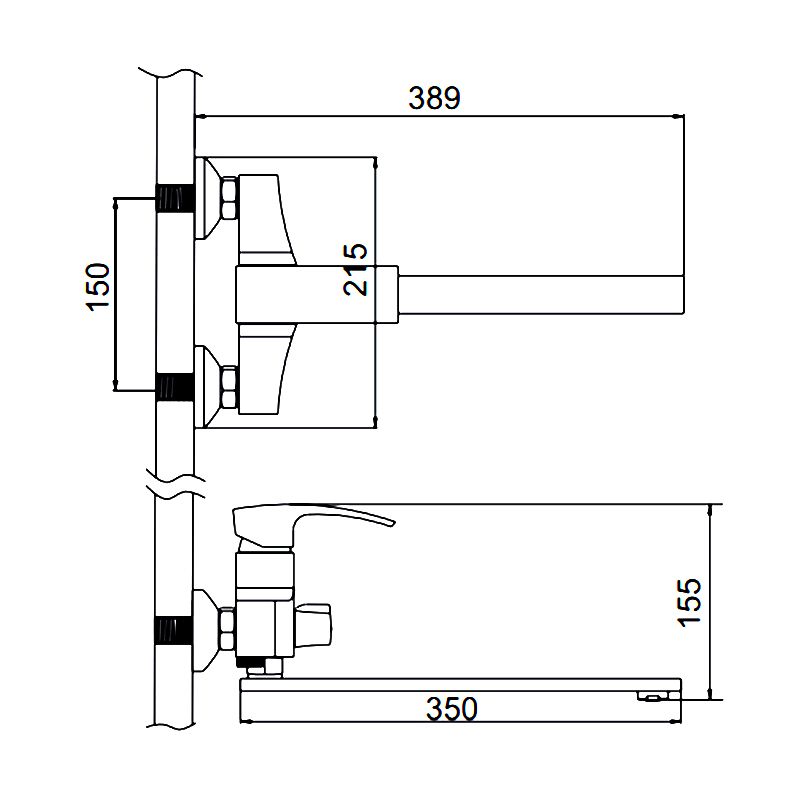 Приобрести gerhanss смеситель для ванны к14, черный k13114b